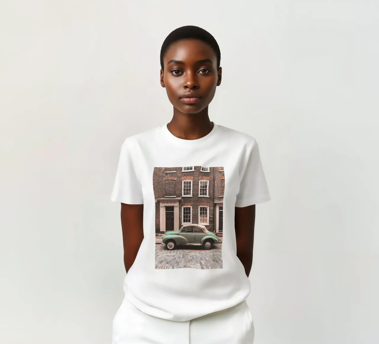 Londra, Inghilterra I Auto d'epoca retrò t-shirt da Julie Travel Photography