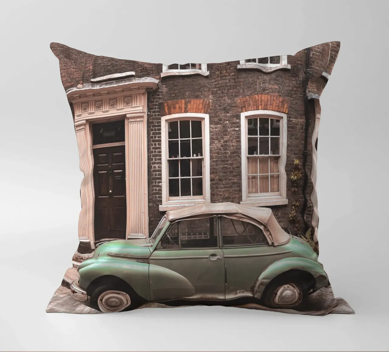 Londra, Inghilterra I Auto d'epoca retrò cuscino da Julie Travel Photography