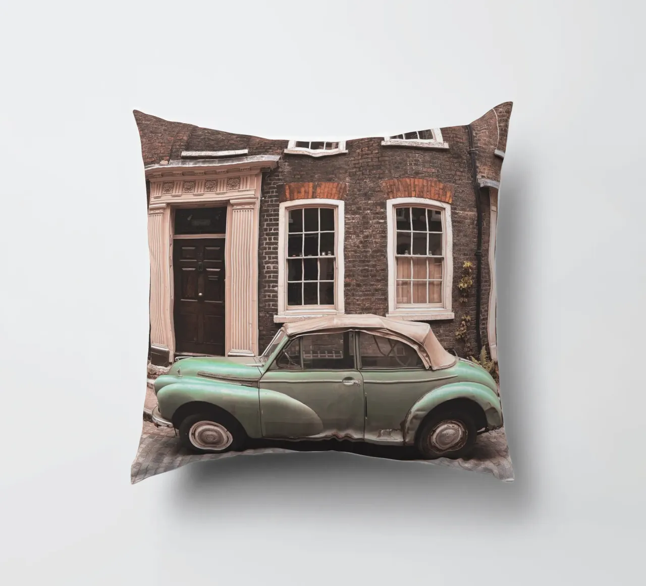 Londra, Inghilterra I Auto d'epoca retrò cuscino da Julie Travel Photography