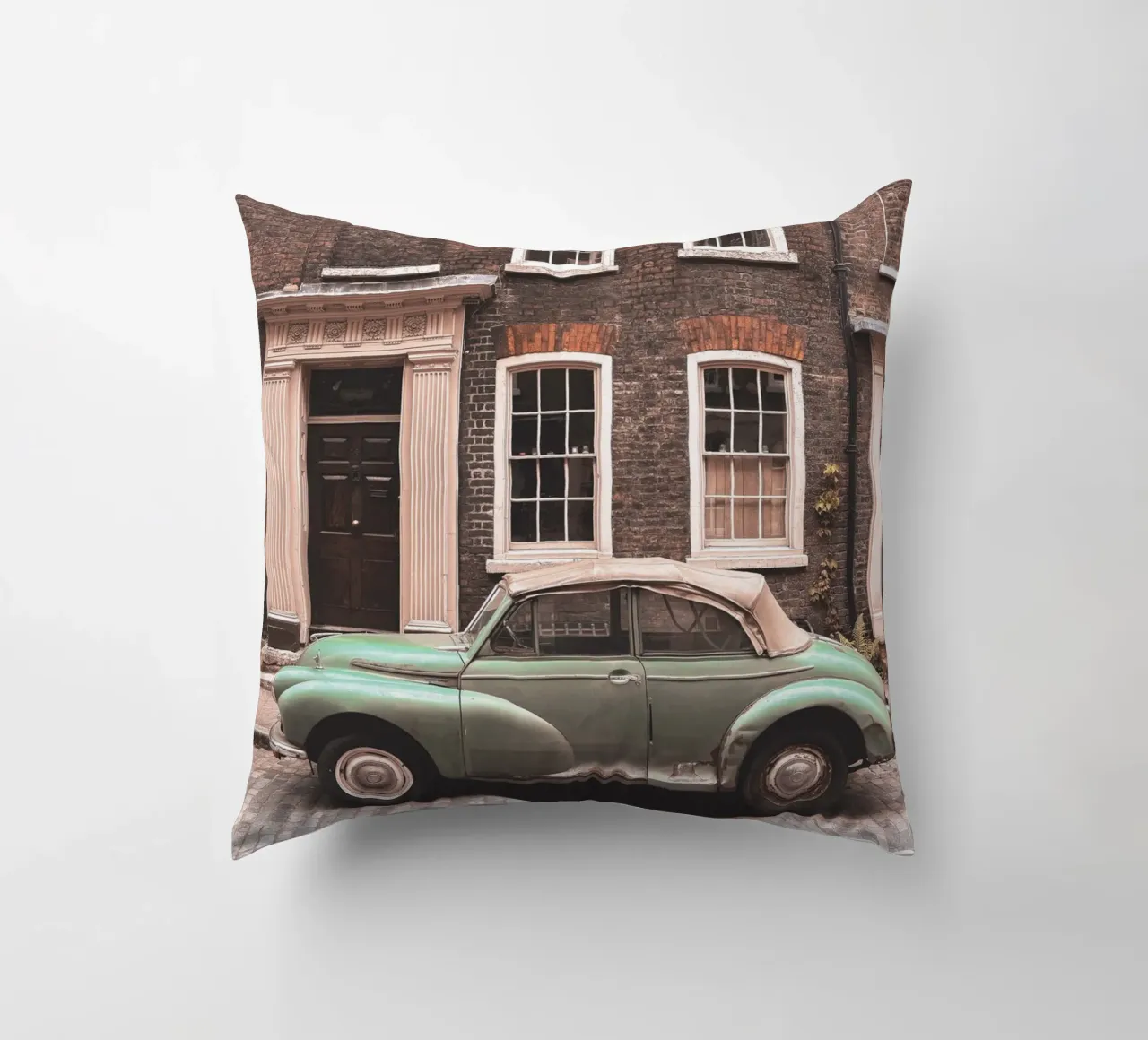 Londra, Inghilterra I Auto d'epoca retrò cuscino da Julie Travel Photography