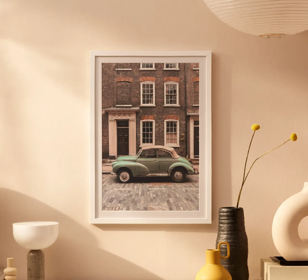 Londra, Inghilterra I Auto d'epoca retrò poster da Julie Travel Photography