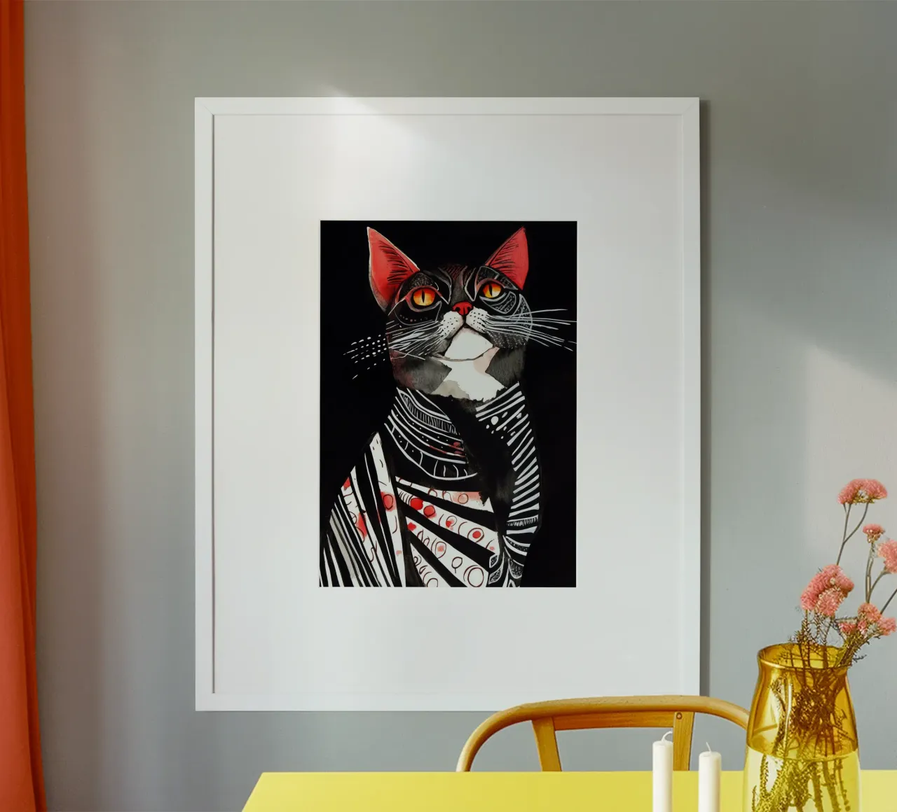 Gatto acquerello Stella carta hahnemühle da Justyna Jaszke JBJart