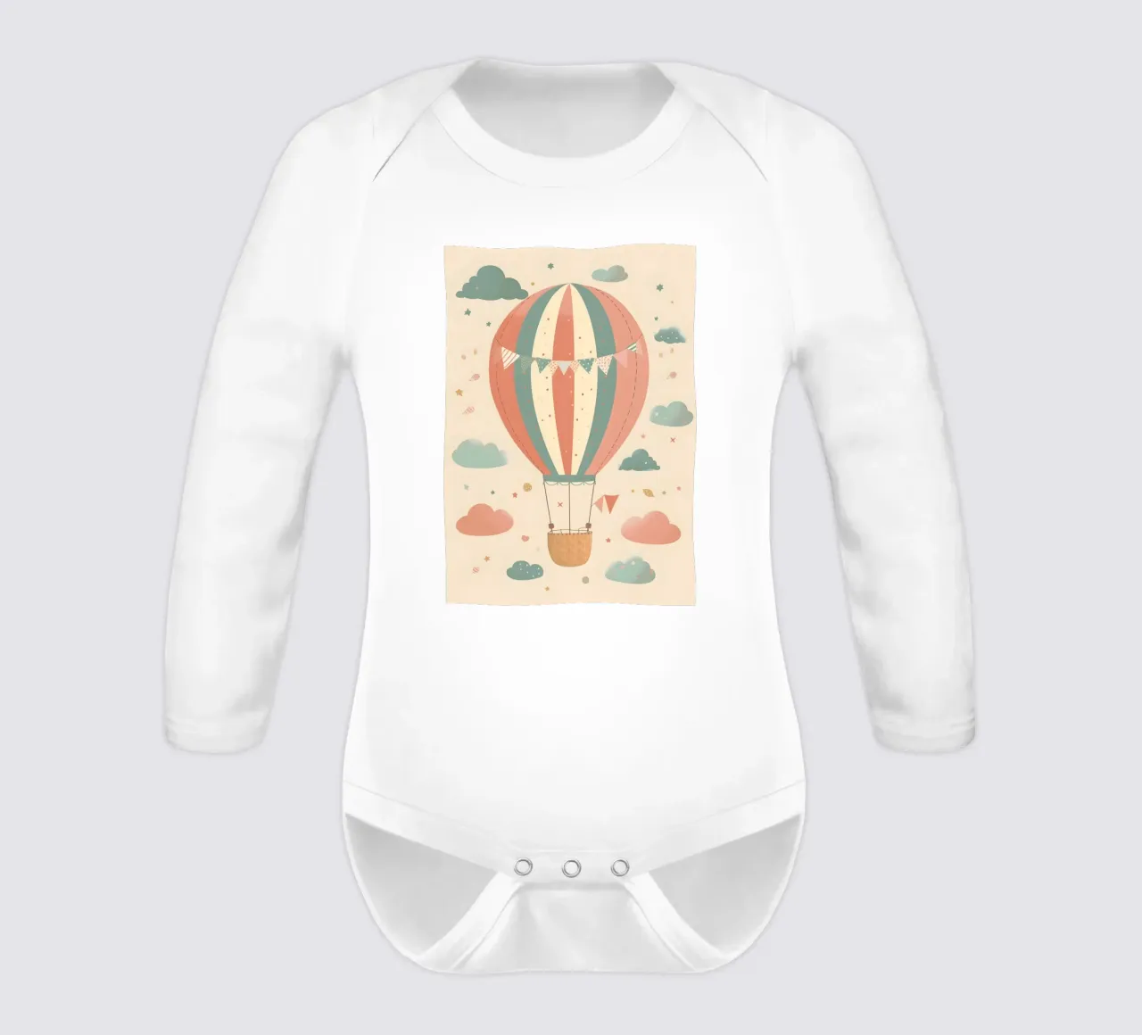 Ballon – Boho & Pastell long-sleeve baby romper by KidzStudio