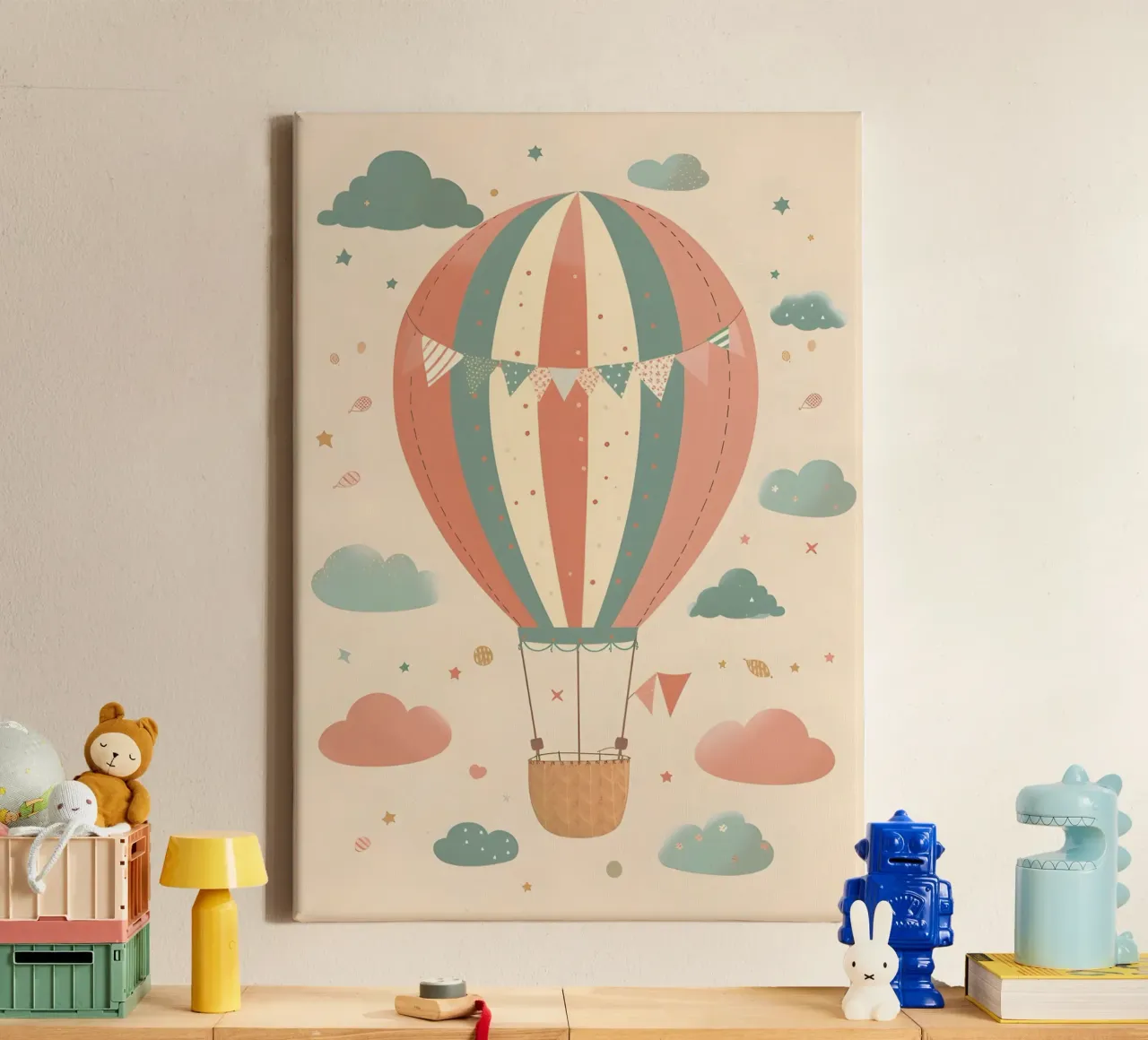 Ballon - Boho & Pastell tela con Cornice a cassetta da KidzStudio