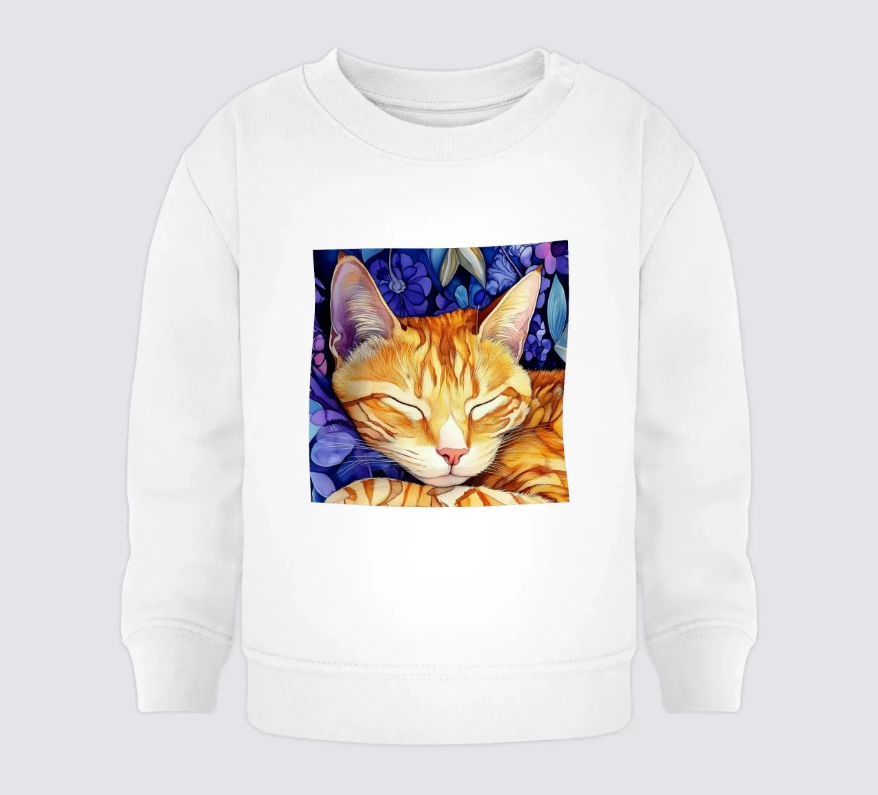 Gatto zenzero Thor felpa neonato da Justyna Jaszke JBJart