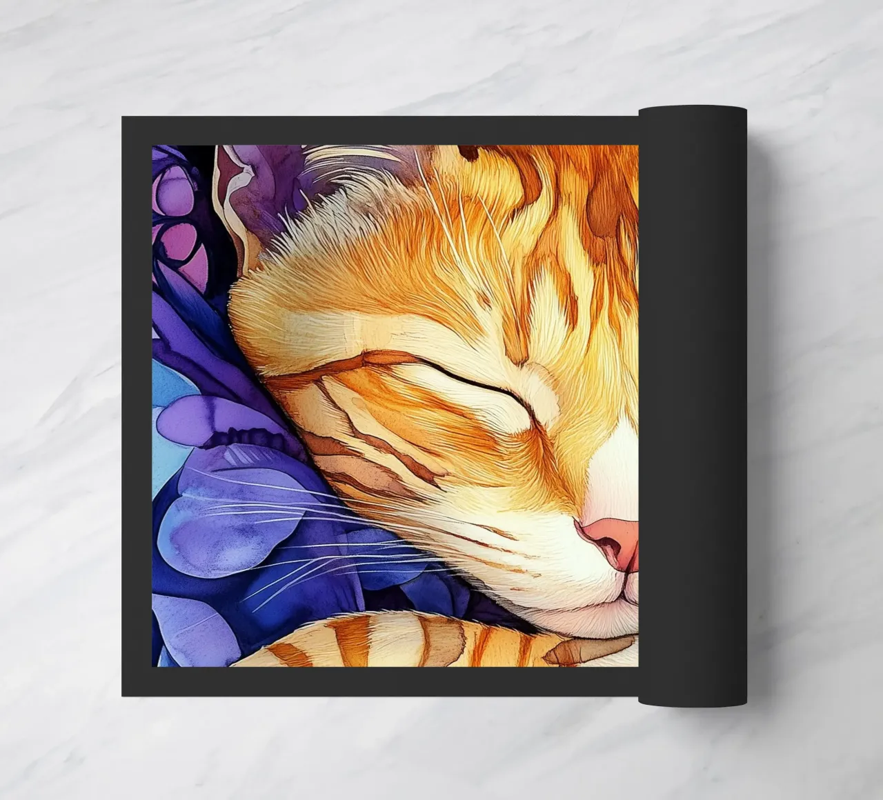 Ginger kat Thor deurmat van Justyna Jaszke JBJart