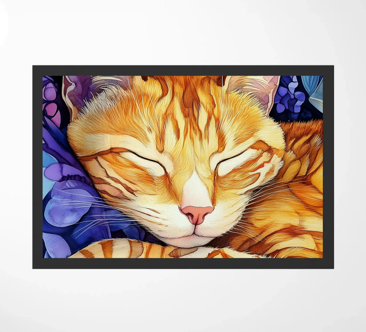 Ginger kat Thor deurmat van Justyna Jaszke JBJart