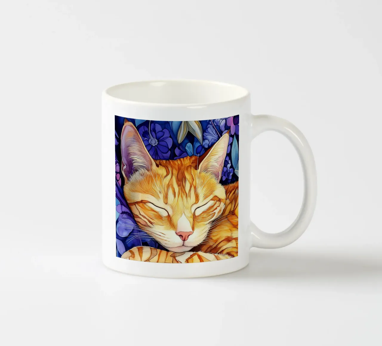 Gatto zenzero Thor tazza in ceramica da Justyna Jaszke JBJart