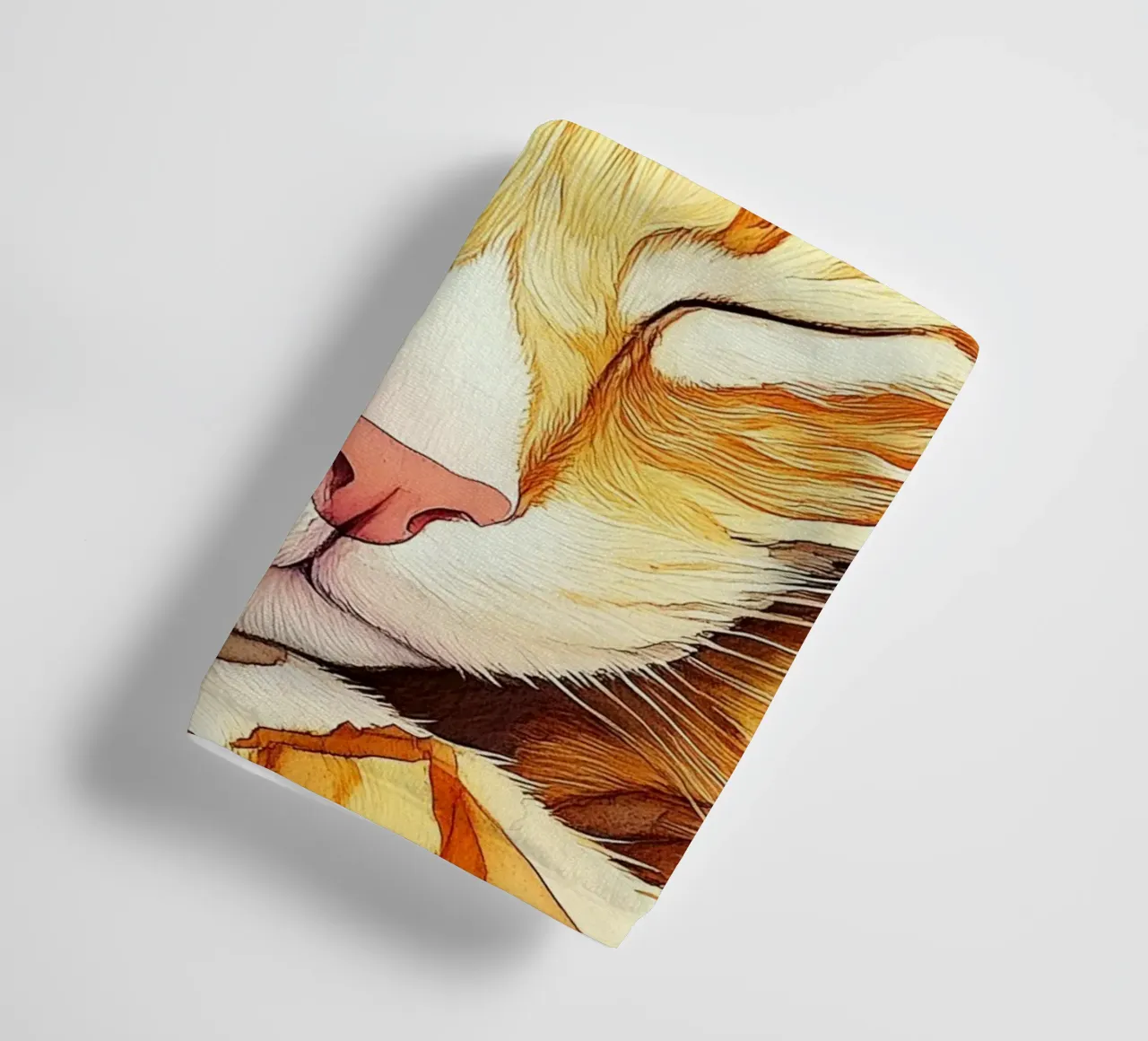 Gatto zenzero Thor asciugamano da bagno da Justyna Jaszke JBJart