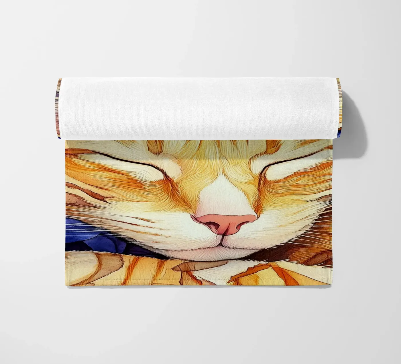 Gatto zenzero Thor telo mare da Justyna Jaszke JBJart