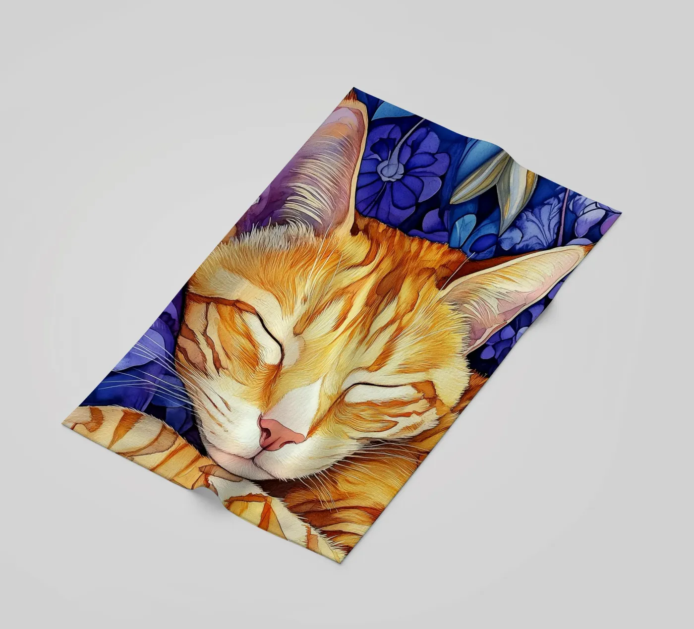 Gatto zenzero Thor telo mare da Justyna Jaszke JBJart