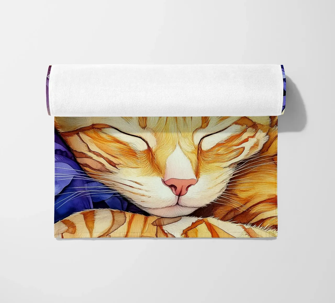 Gatto zenzero Thor telo mare da Justyna Jaszke JBJart