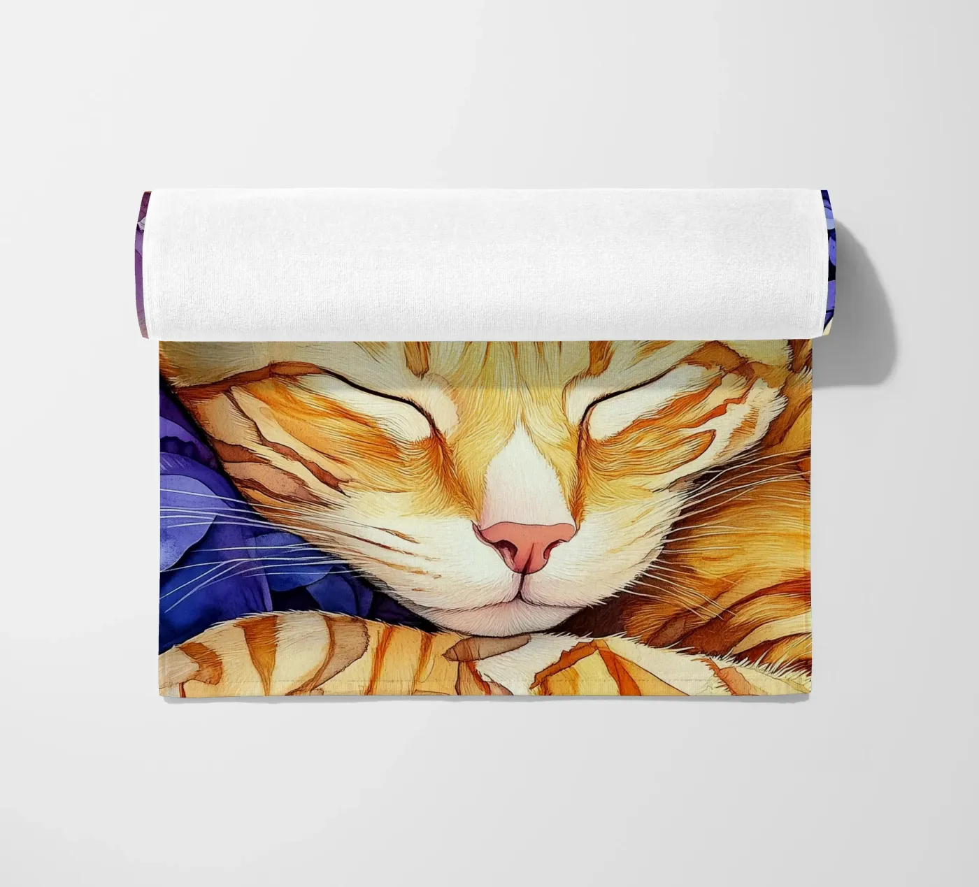 Gatto zenzero Thor telo mare da Justyna Jaszke JBJart