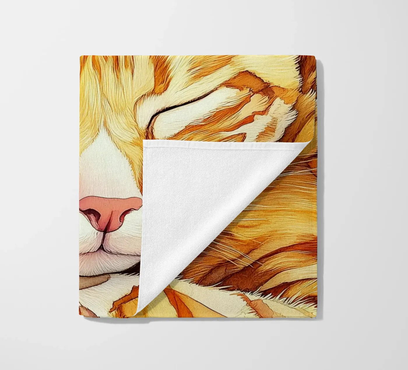 Gatto zenzero Thor telo mare da Justyna Jaszke JBJart