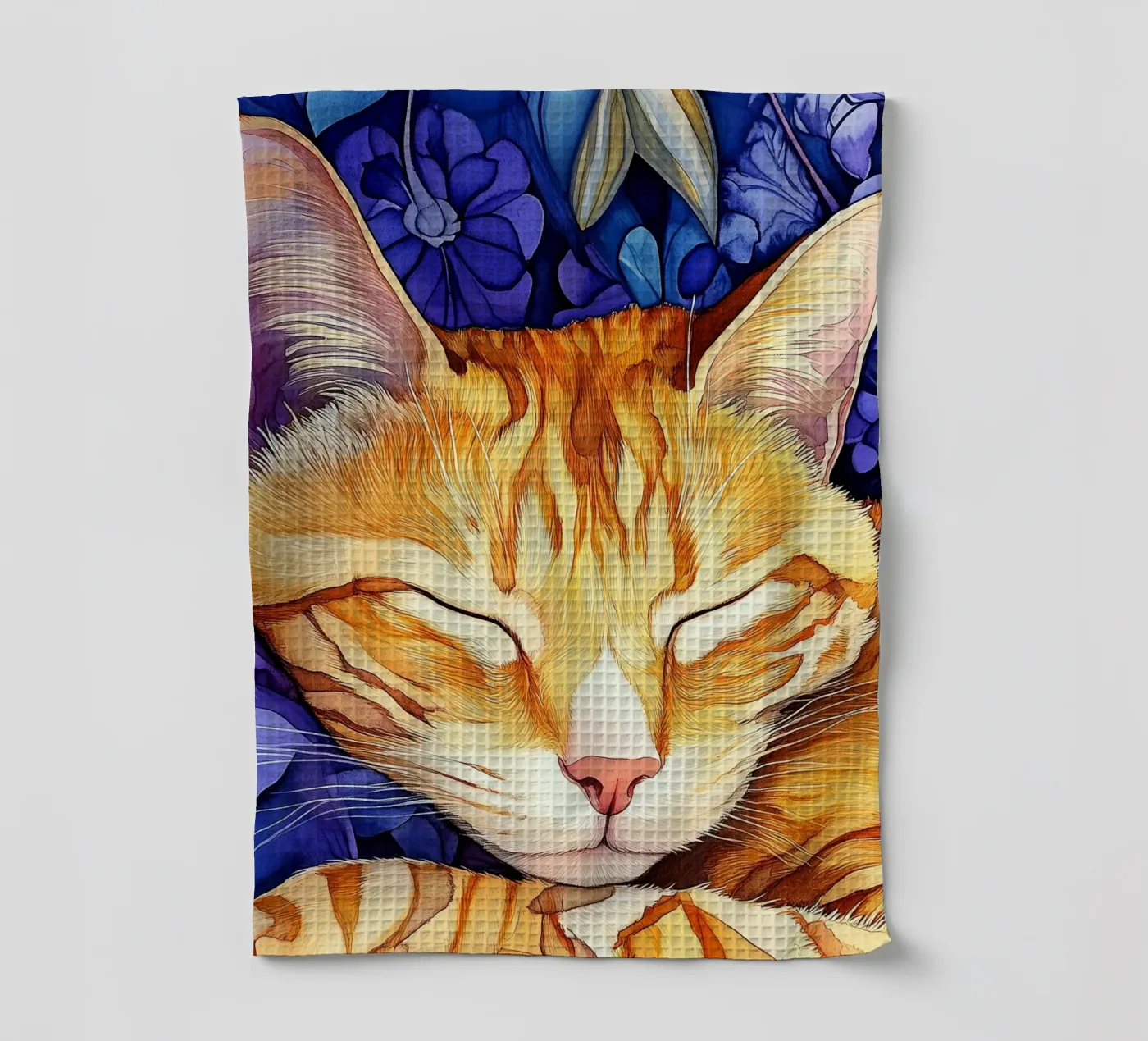 Chat roux Thor torchon de Justyna Jaszke JBJart
