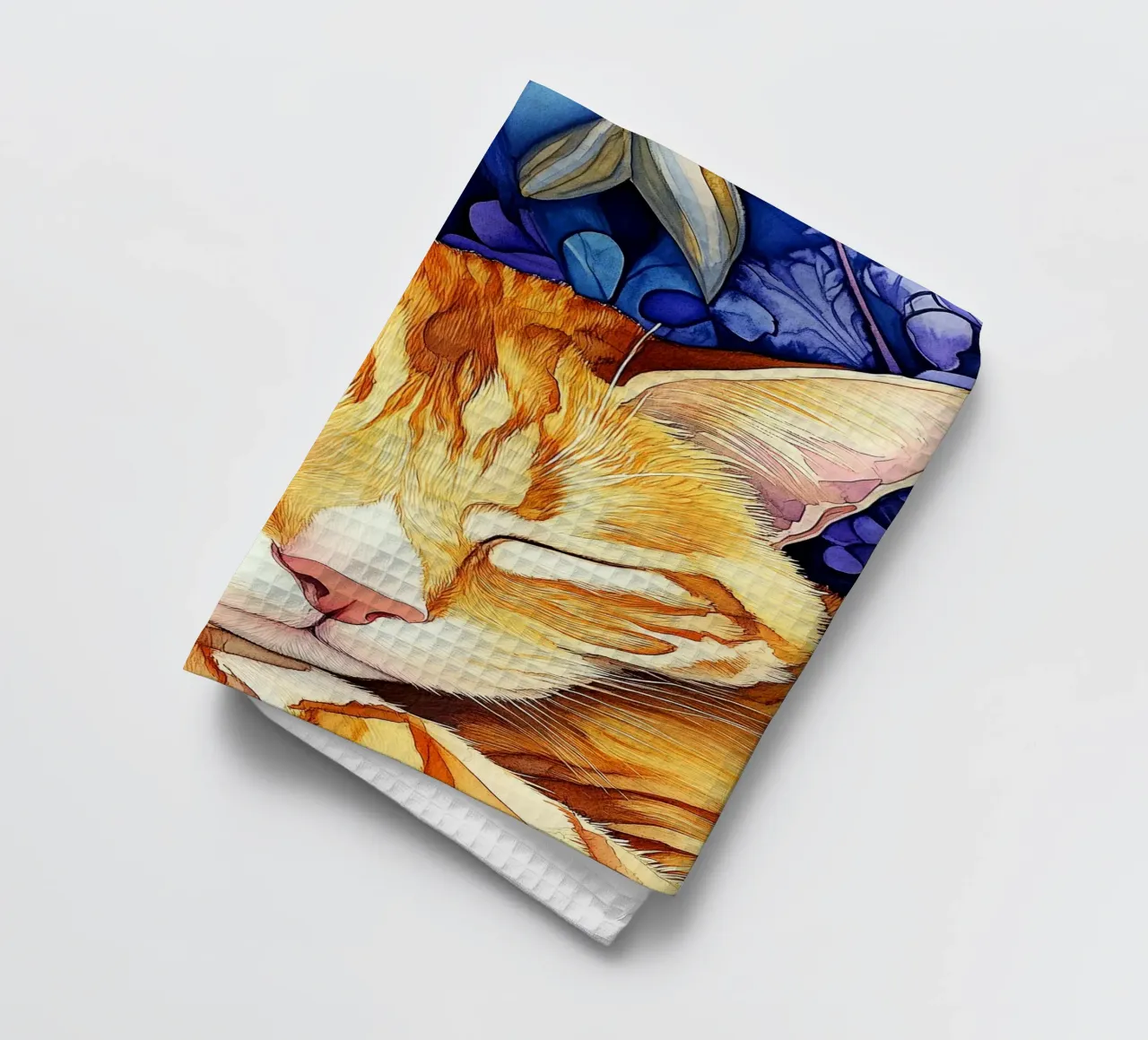 Chat roux Thor torchon de Justyna Jaszke JBJart