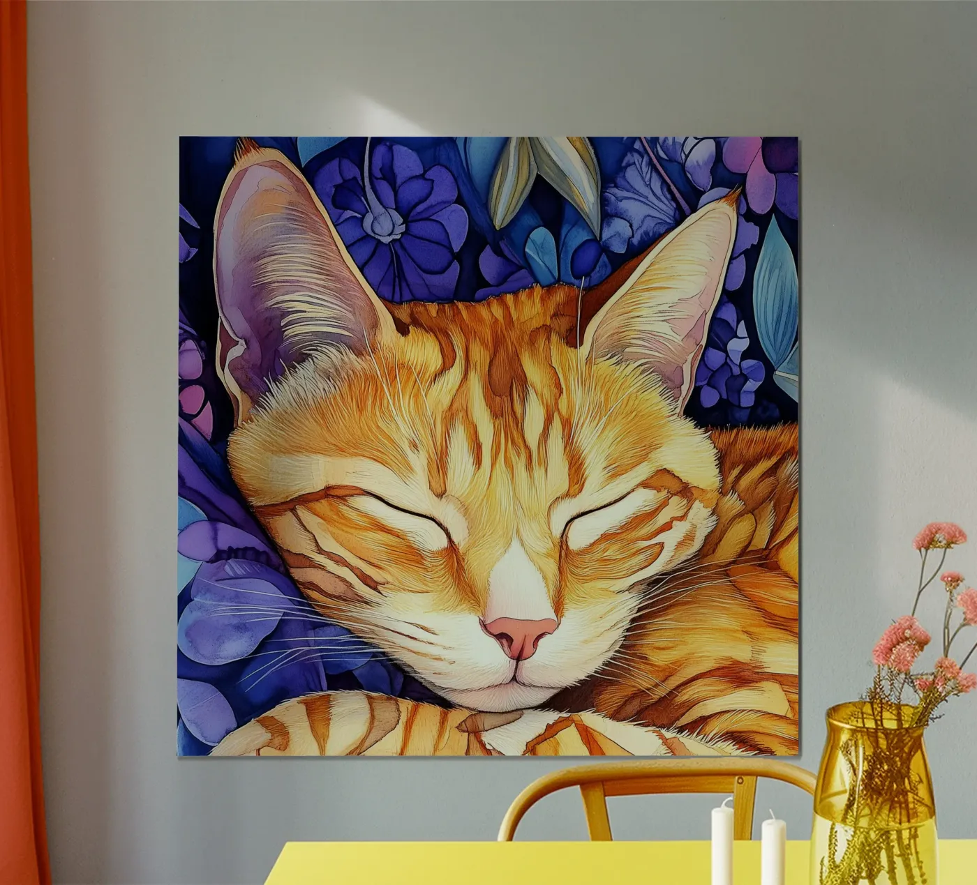 Ginger cat Thor poster by Justyna Jaszke JBJart