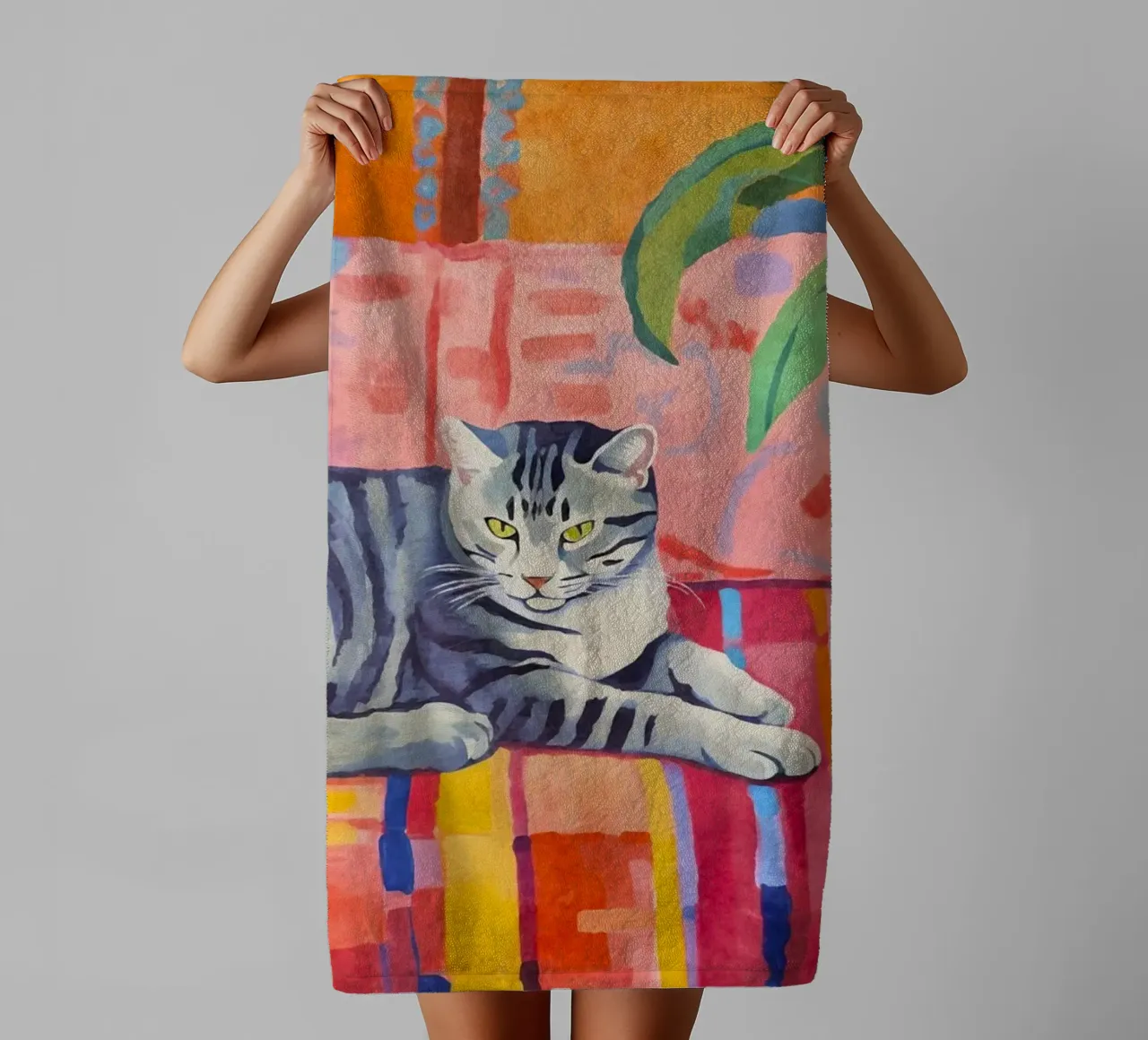 Cozy Cat Home towel by Andrea Haase Modern Home