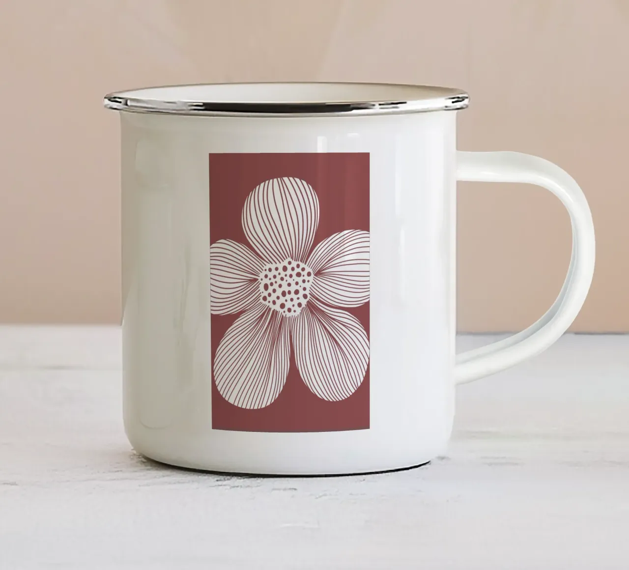 Red blossom tazza in smalto da BAINAI