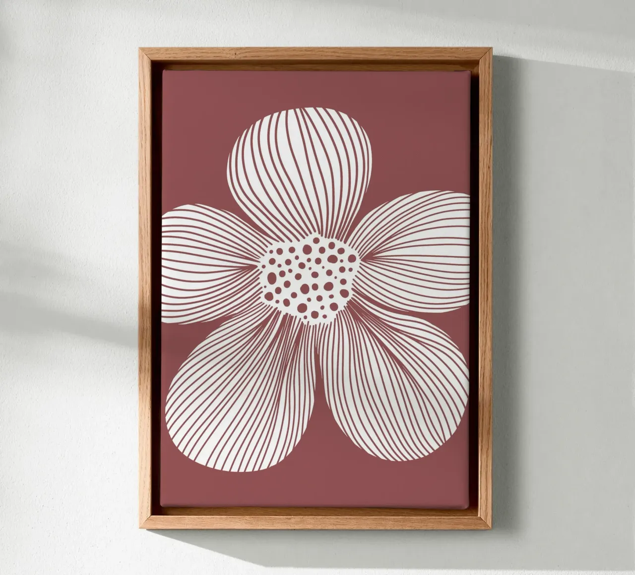 Red blossom canvas met Baklijst van BAINAI