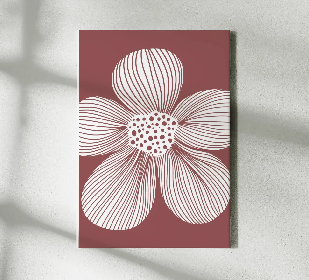 Red blossom canvas met Baklijst van BAINAI
