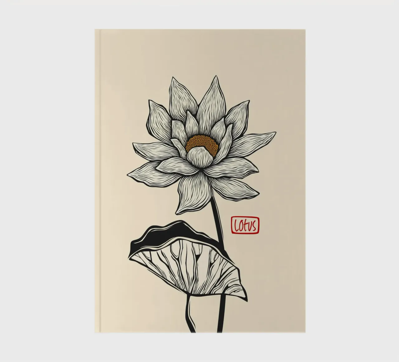 Elegant Lotus notebook by Indigo Rain