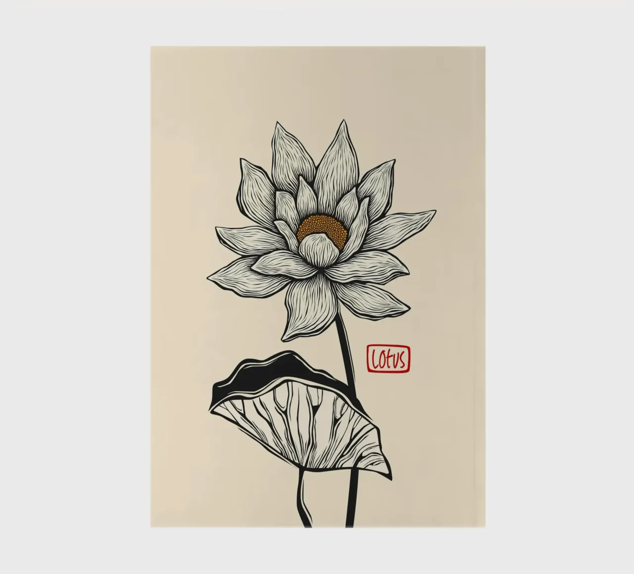 Elegant Lotus notebook by Indigo Rain