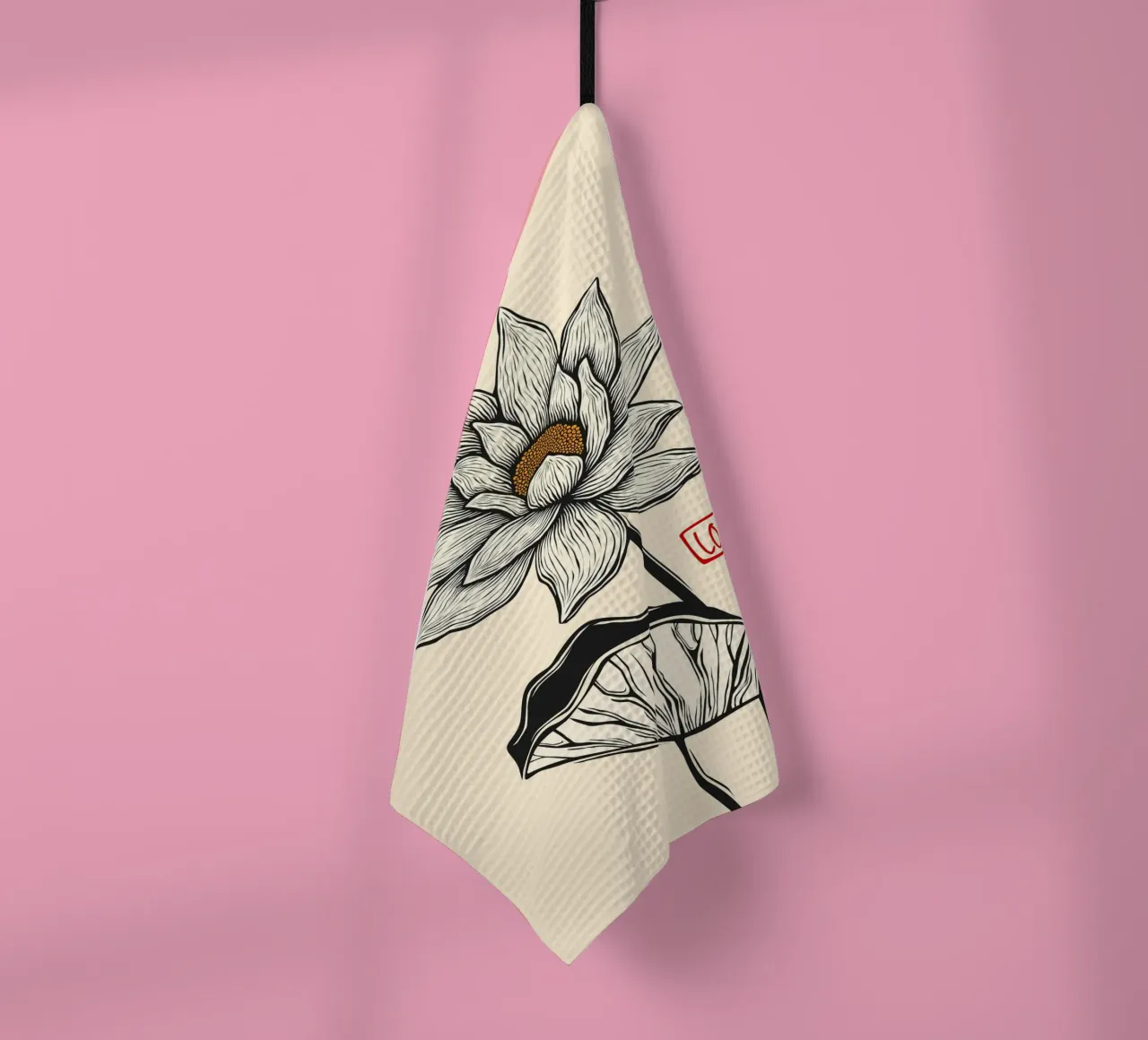 Elegant Lotus canovaccio da cucina da Indigo Rain