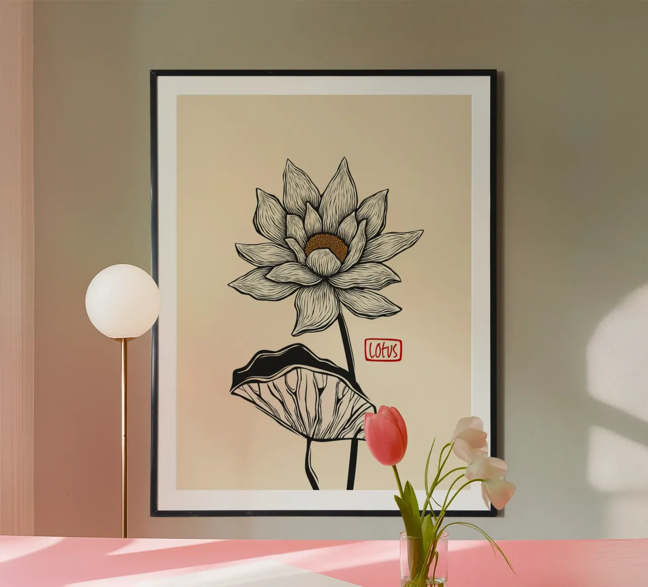 Elegant Lotus carta hahnemühle da Indigo Rain