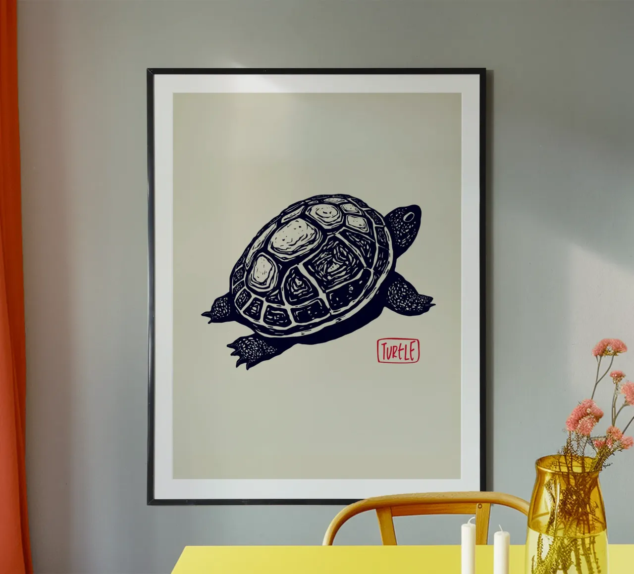 Timeless Turtle carta hahnemühle da Indigo Rain