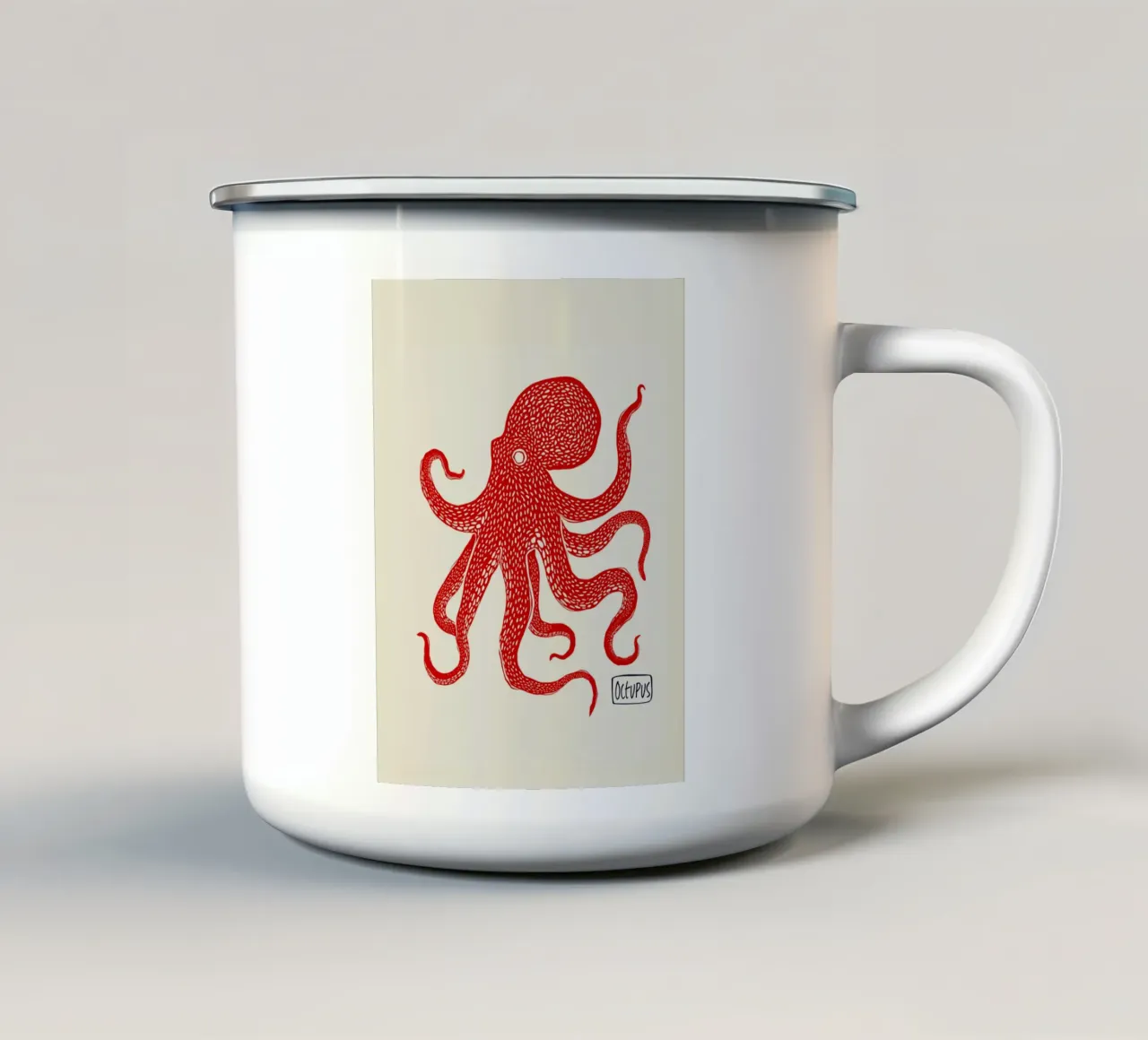 Octopus tazza in smalto da Indigo Rain