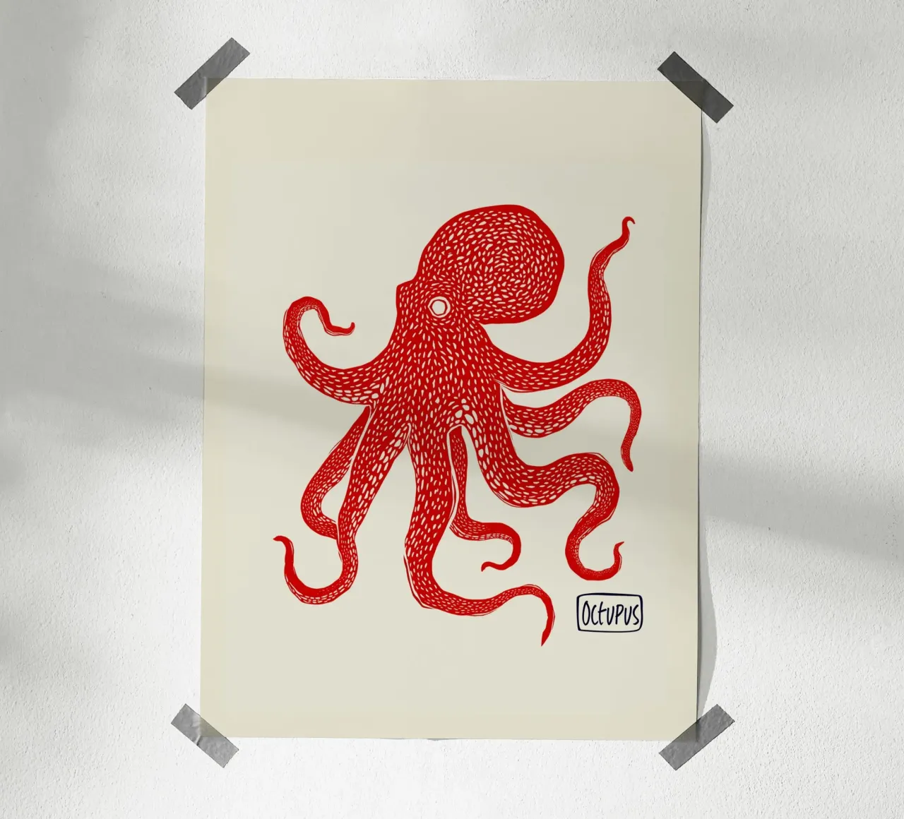 Octopus carta hahnemühle da Indigo Rain