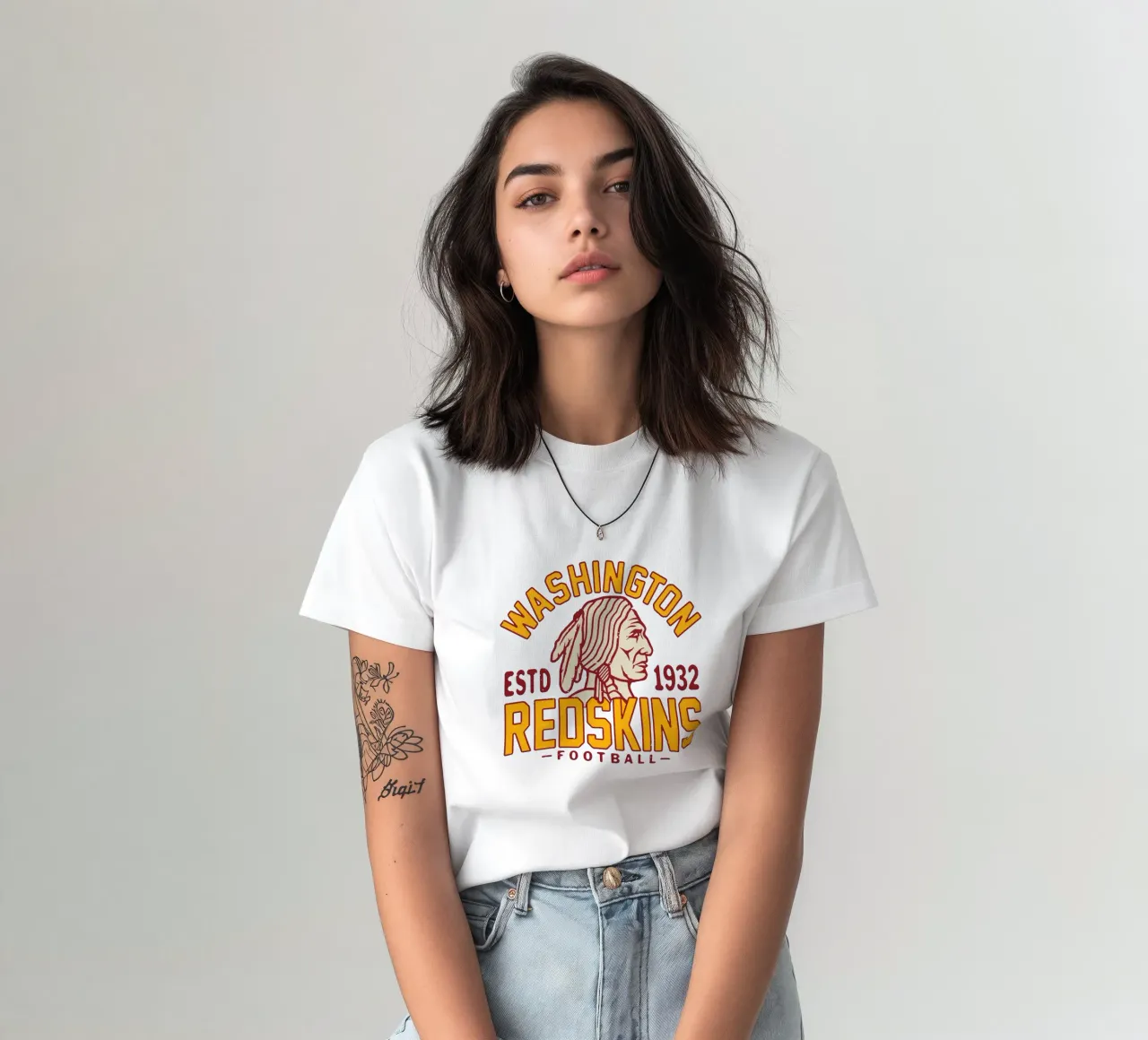 Retro Washington Redskins camiseta de fouls tee