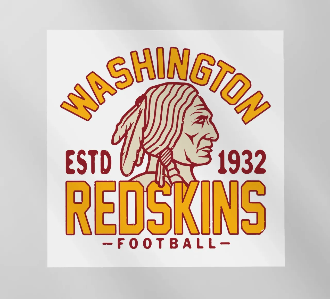 Retro Washington Redskins pellicola backlit da fouls tee