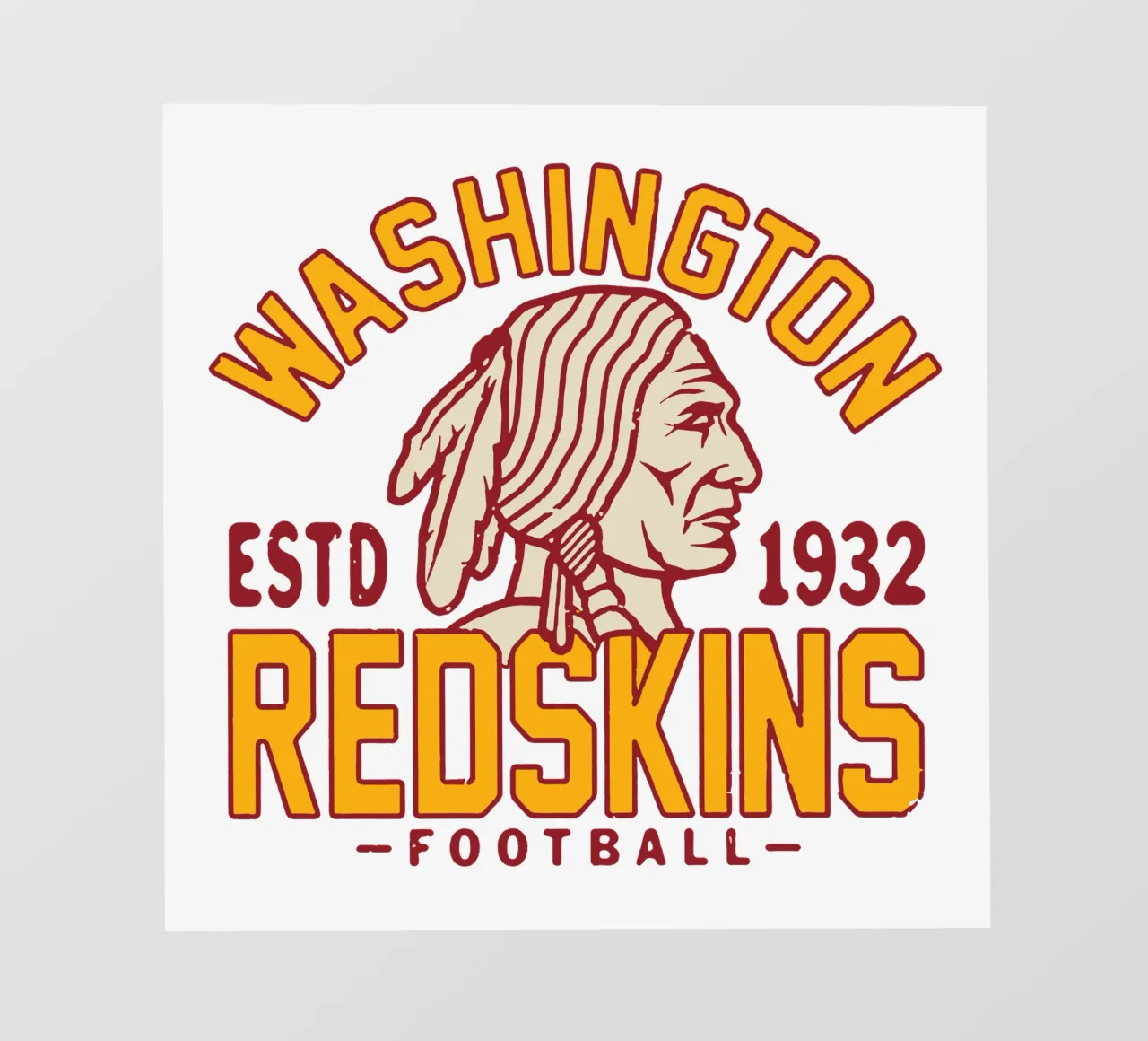 Retro Washington Redskins pellicola backlit da fouls tee