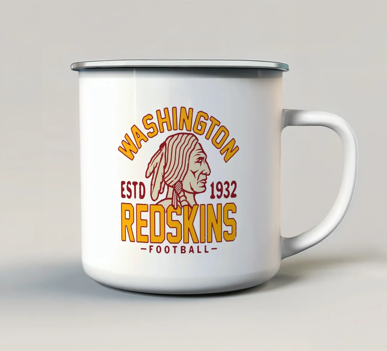 Retro Washington Redskins tazza in smalto da fouls tee