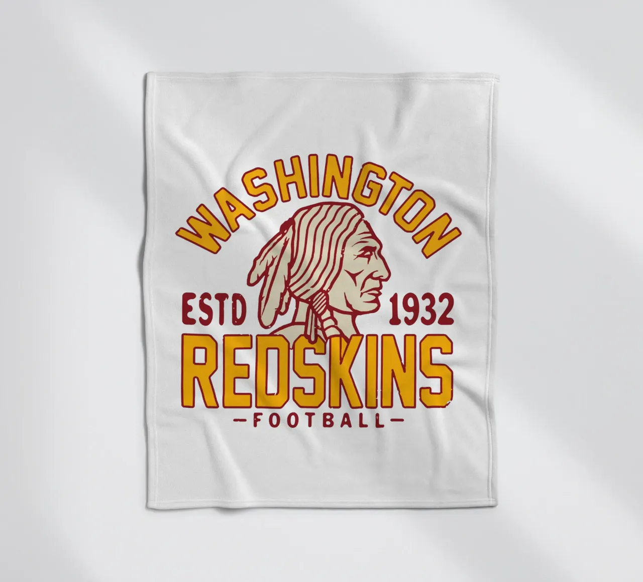 Retro Washington Redskins coperta in pile da fouls tee