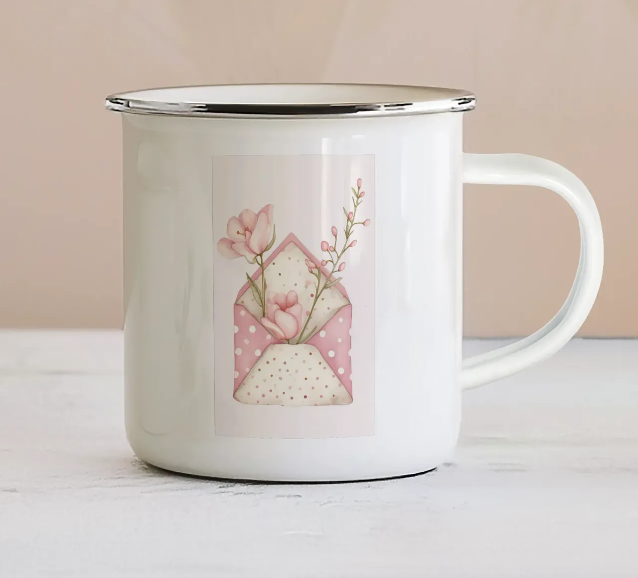 Floral Soft tazza in smalto da KidzStudio