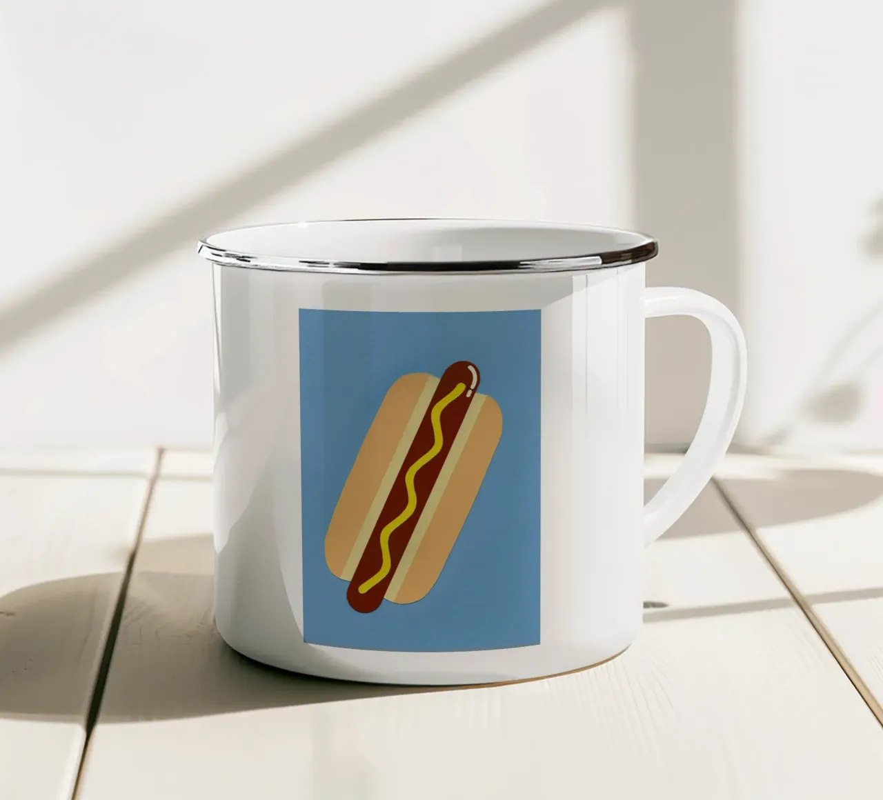 American Hot Dog emaille mok van Rosi Feist
