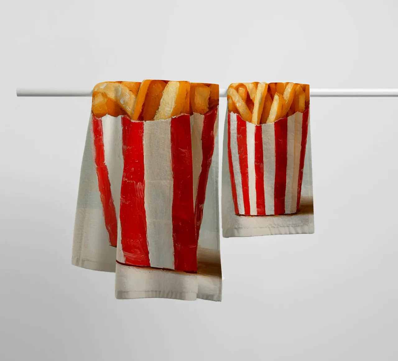 Bande de frites Nostalgie serviette de bain de Carinaprint
