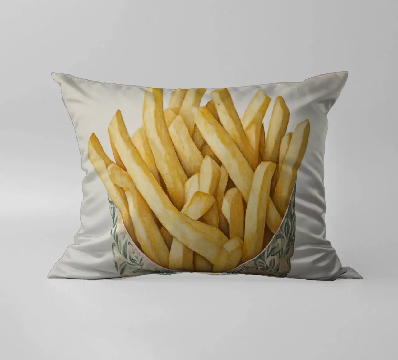 Patatine fritte con fascino floreale cuscino da Carinaprint