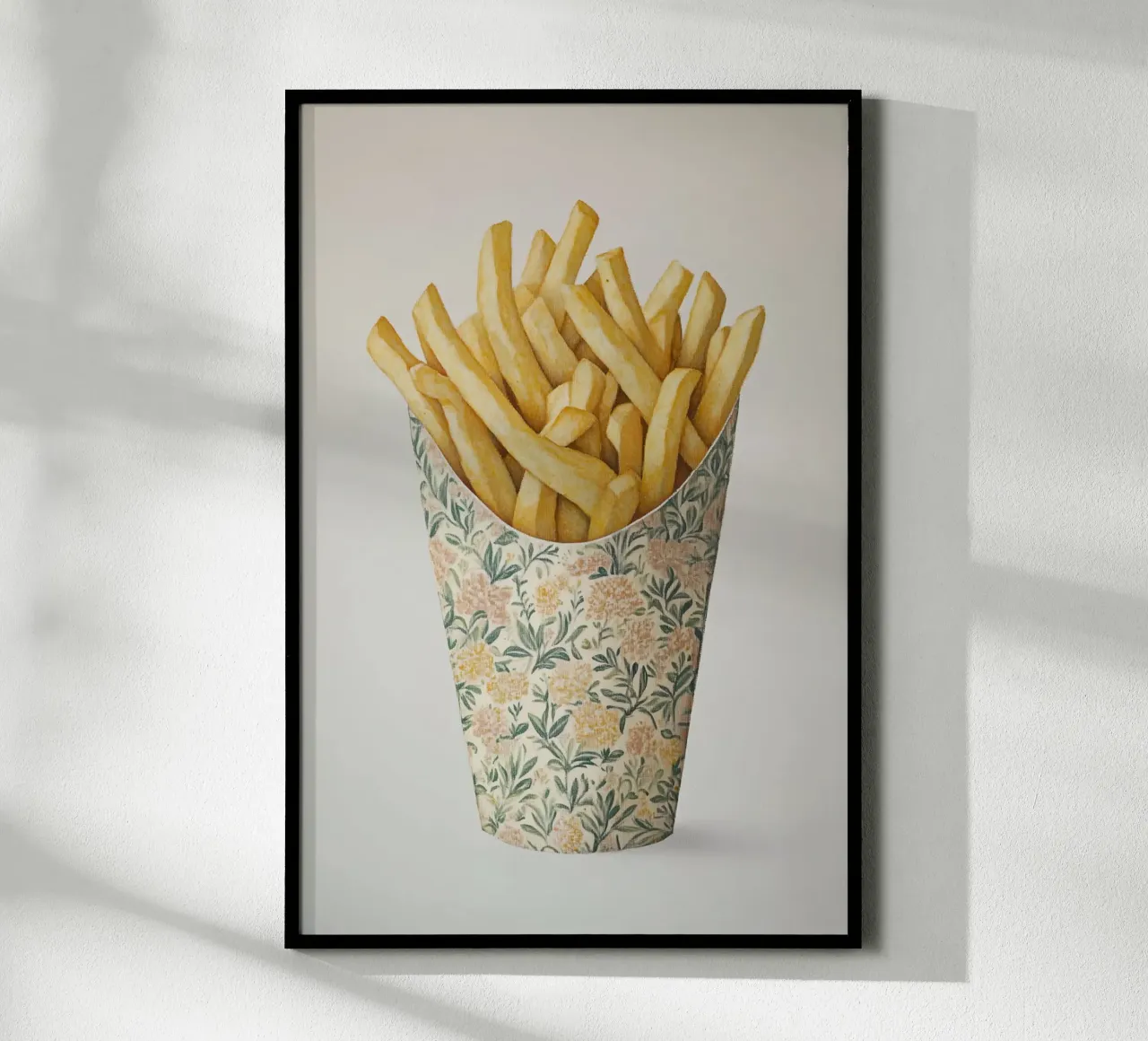 Patatine fritte con fascino floreale poster da Carinaprint
