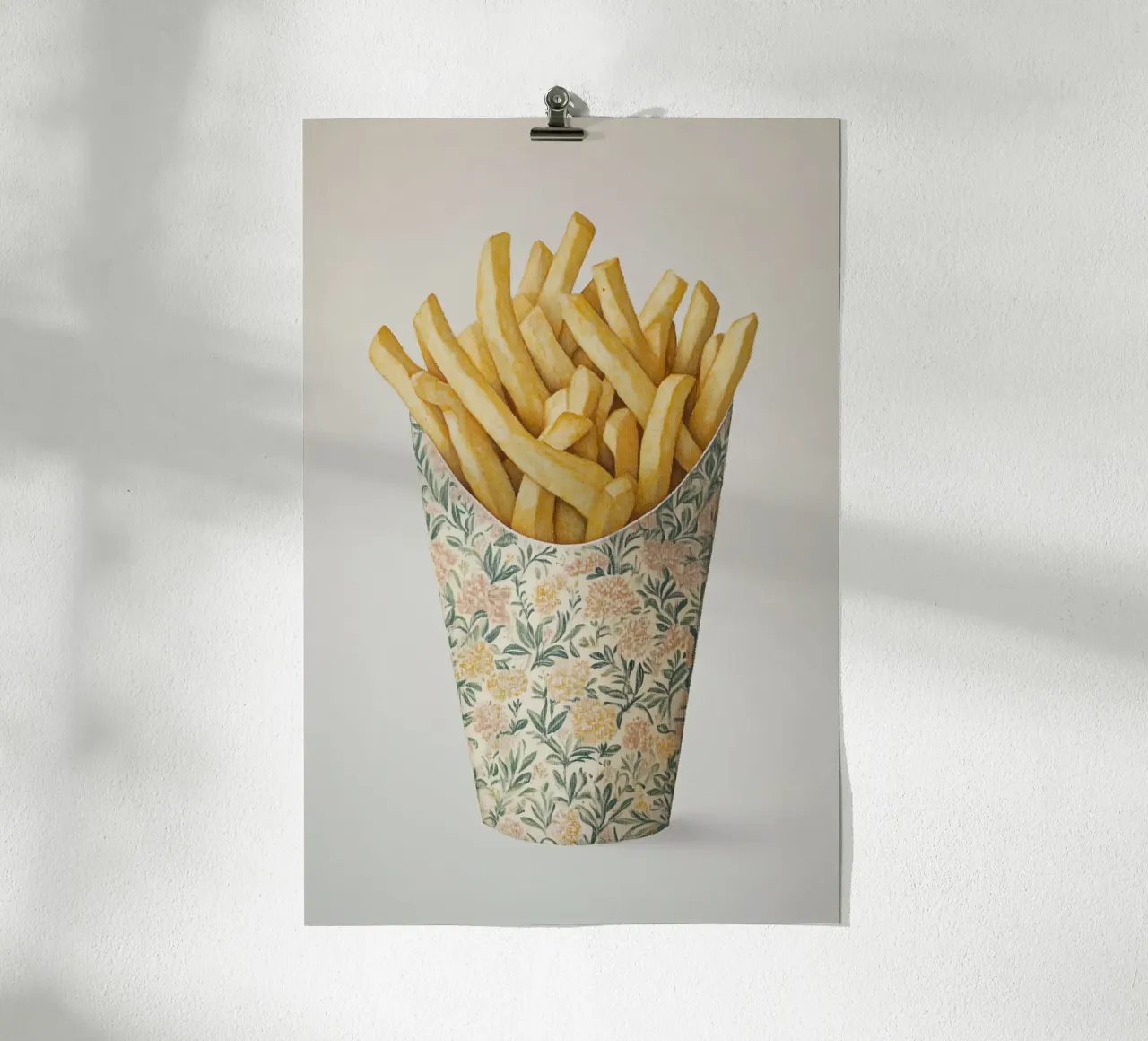 Patatine fritte con fascino floreale poster da Carinaprint
