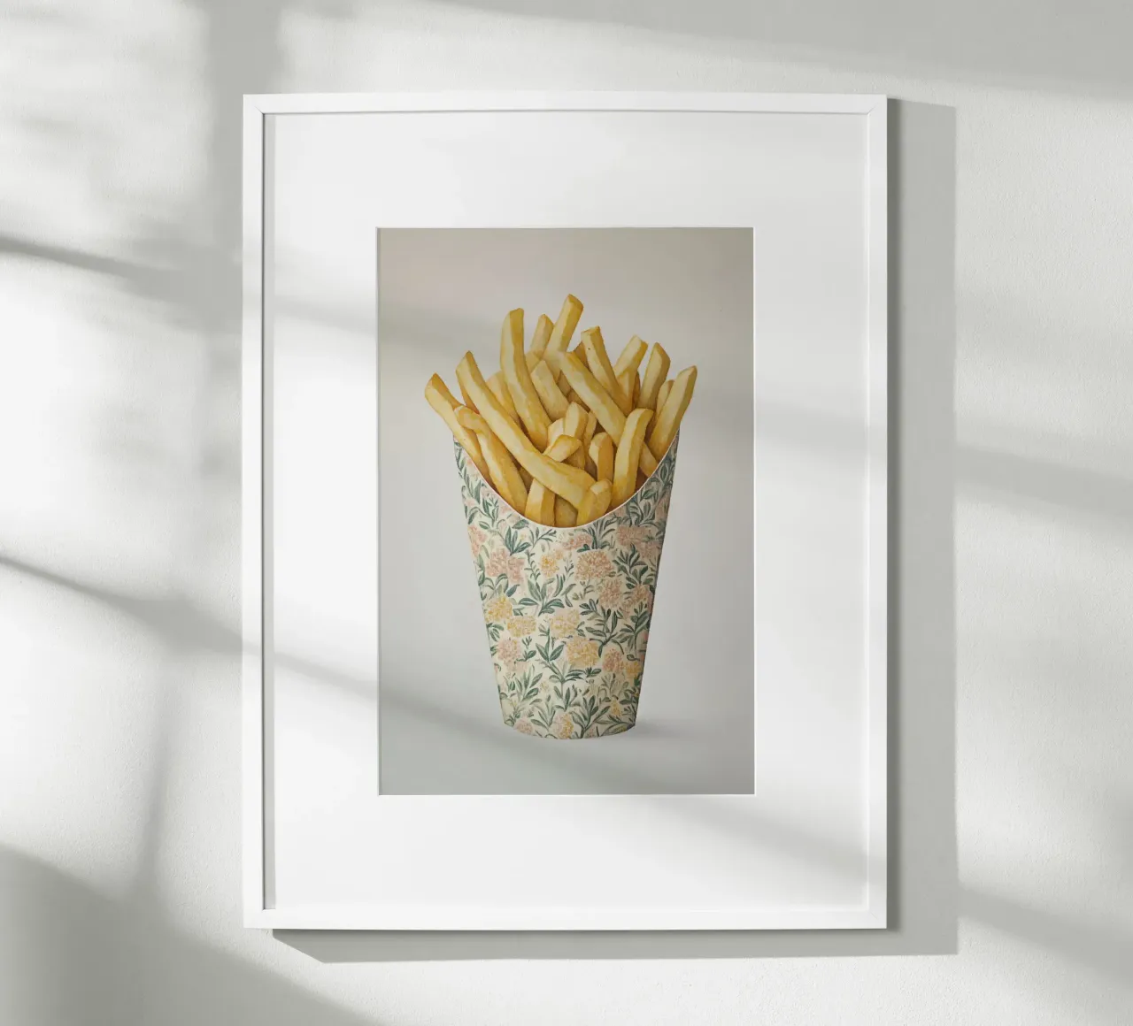 Patatine fritte con fascino floreale poster da Carinaprint