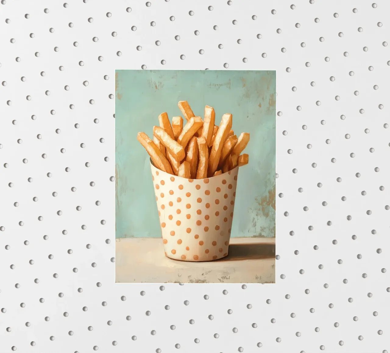 Boîte à points avec frites autocollant de Carinaprint
