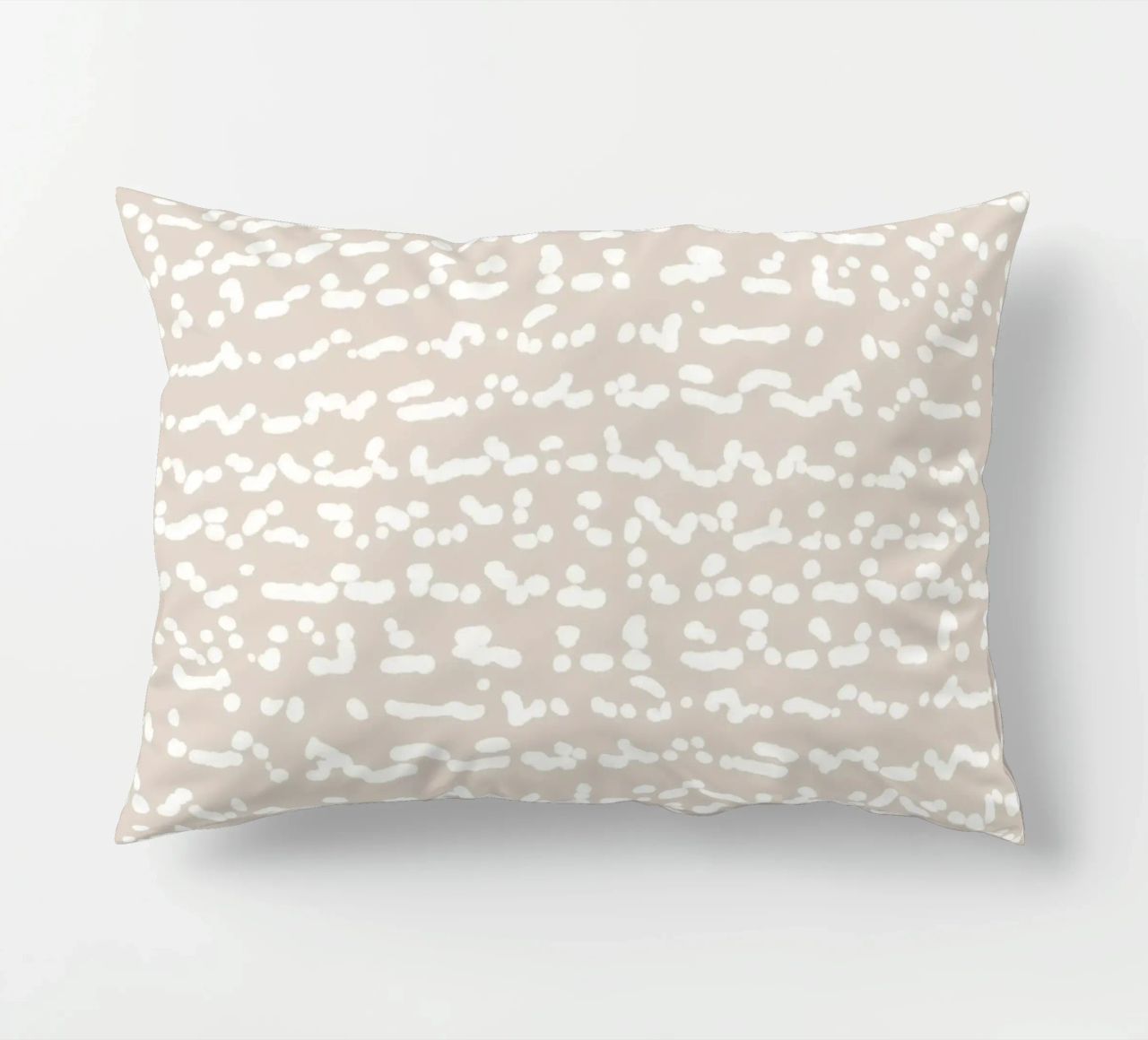 Scribbled Fuzzy Shapes | Neutral Abstract Minimalism Kissen von sabidussi
