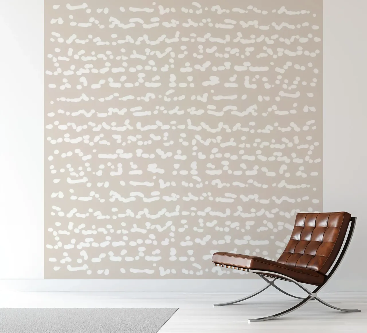 Scribbled Fuzzy Shapes | Neutral Abstract Minimalism carta da parati fotografica da sabidussi