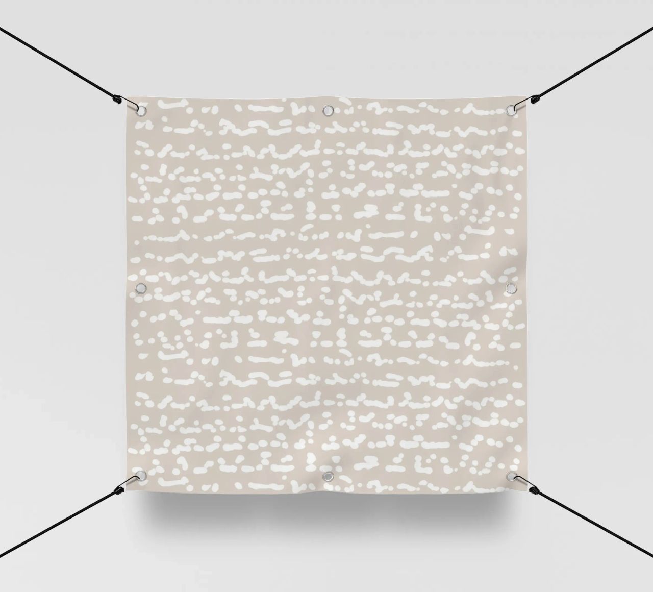 Scribbled Fuzzy Shapes | Neutral Abstract Minimalism PVC Plane von sabidussi