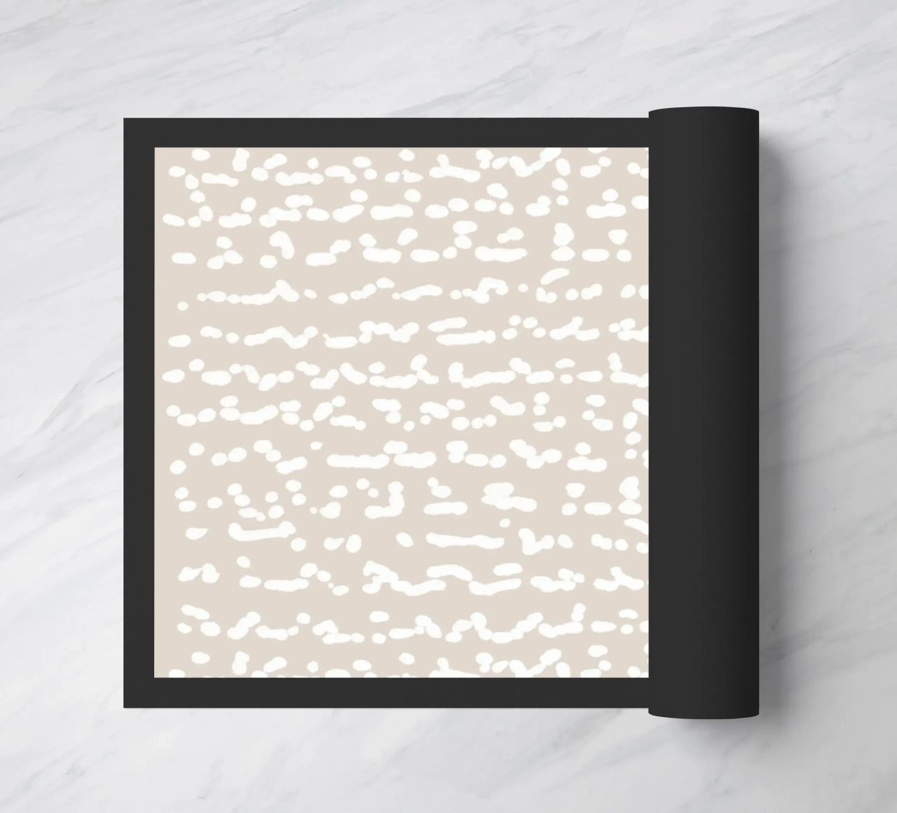 Scribbled Fuzzy Shapes | Neutral Abstract Minimalism Fußmatte von sabidussi