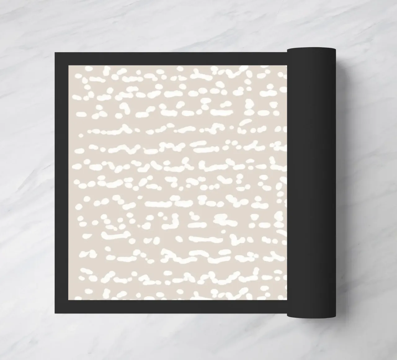 Scribbled Fuzzy Shapes | Neutral Abstract Minimalism Fußmatte von sabidussi